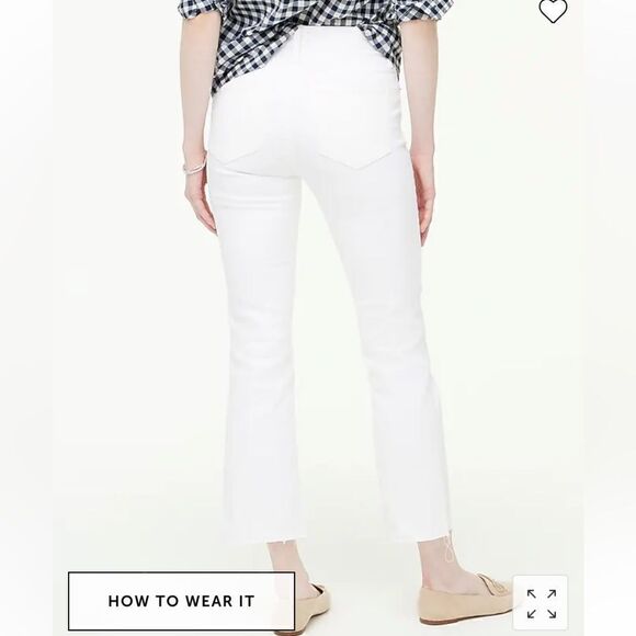 J. Crew Flare crop white jean in signature stretch* - Picture 4 of 12